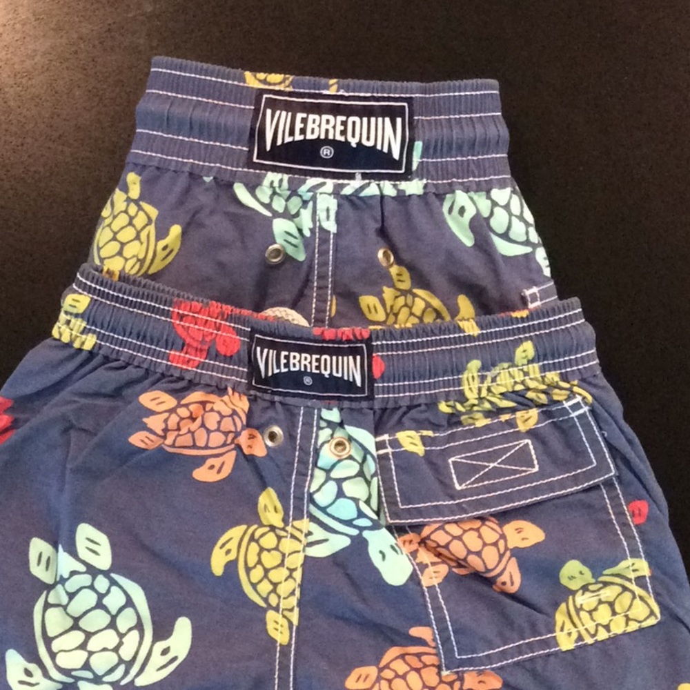 Father & Son Vilebrequin Turtle Swim Trunks